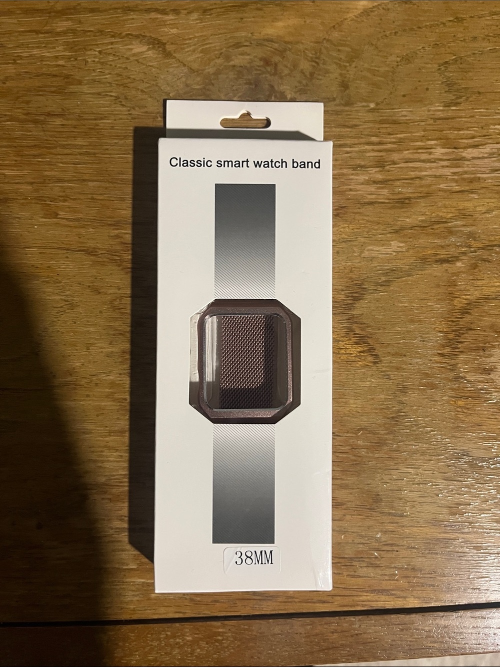 Size 38 mm Smartwatch Band with Case for Apple Watch - Metallic Pink Color